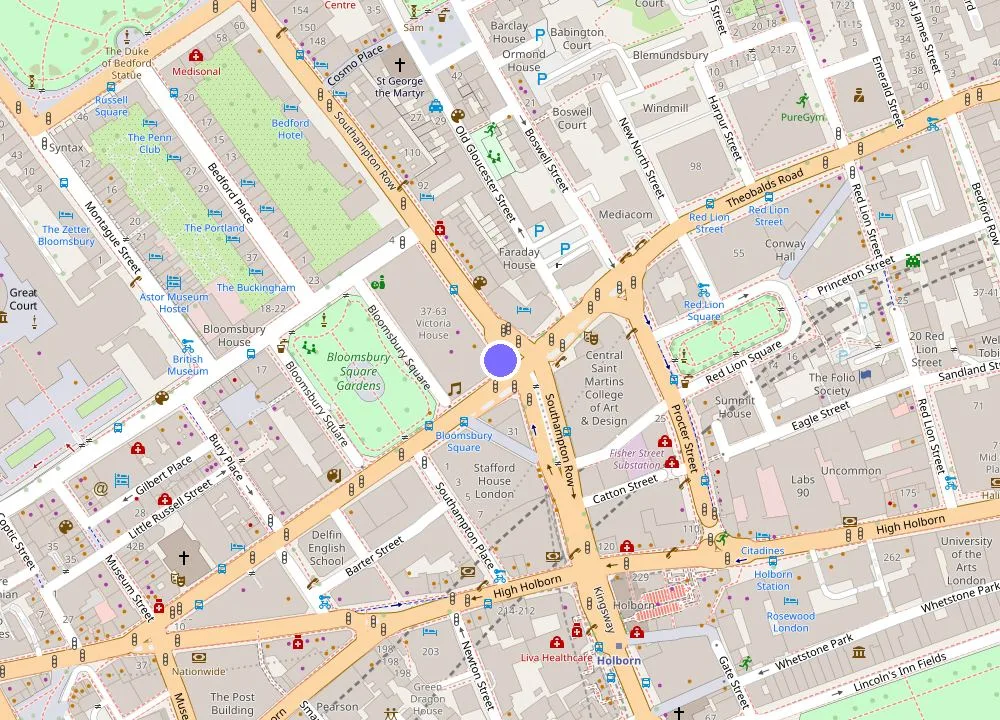 Map: NYX Hotel London Holborn by Leonardo Hotels